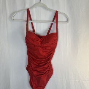 Sonnet Shores One Piece Red Swimsuit Size 6 NWOT